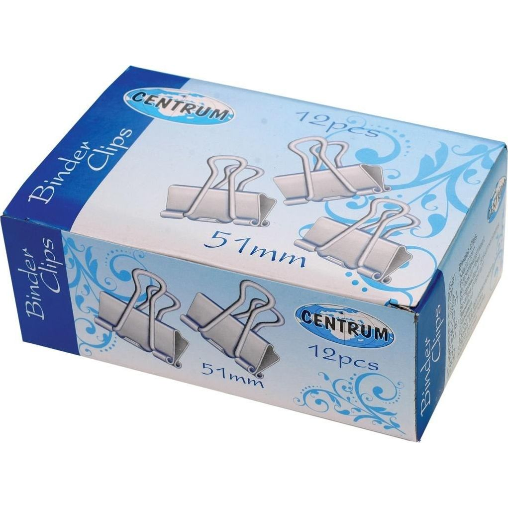 Iratcsipesz Centrum 51 mm Fekete 12 db/Doboz (438092)