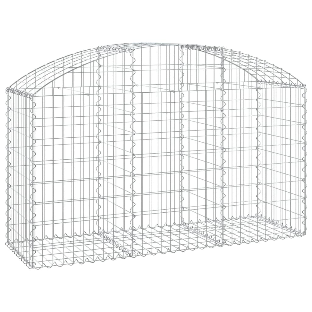 íves horganyzott vas gabion kosár 150x50x80/100 cm (153454)