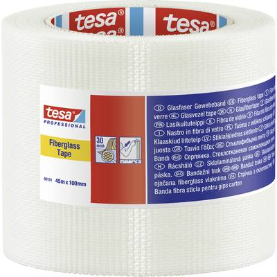 Tesa (60101-00003-00) Szövet ragasztószalag ® Professional Fehér (H x Sz) 45 m x 10 cm 1 db (60101-00003-00)