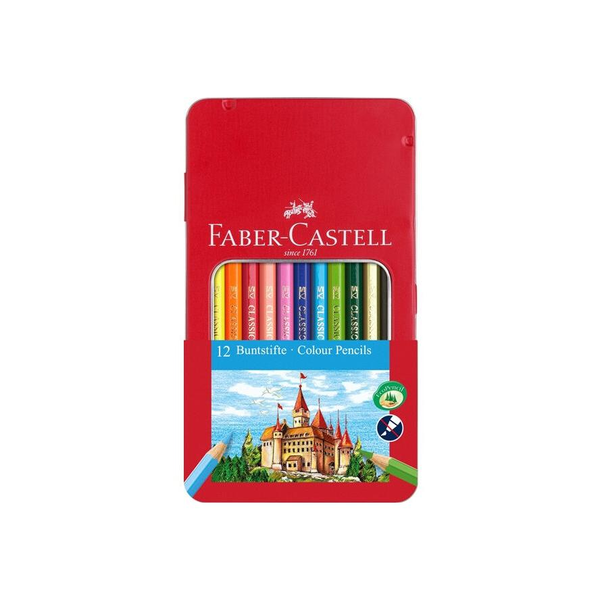 Faber-Castell 12db-os színes ceruza készlet fémdobozban (115801)