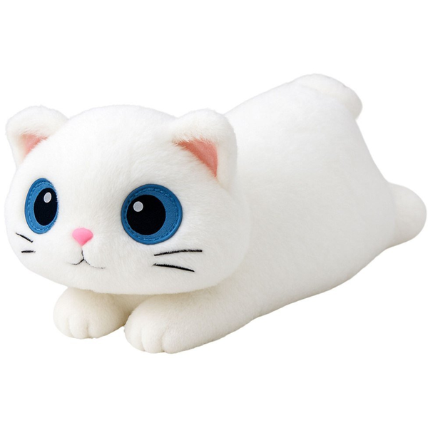 Plüss Kabala Ölelnivaló Játék Macska Nagy Szemű Fehér 45cm – 22505