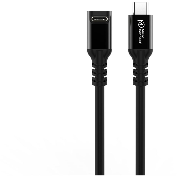 Microconnect MC-USB3.2CC025-FA USB-kabel USB 3.2 Gen 2x2 0,25 m USB C Sort