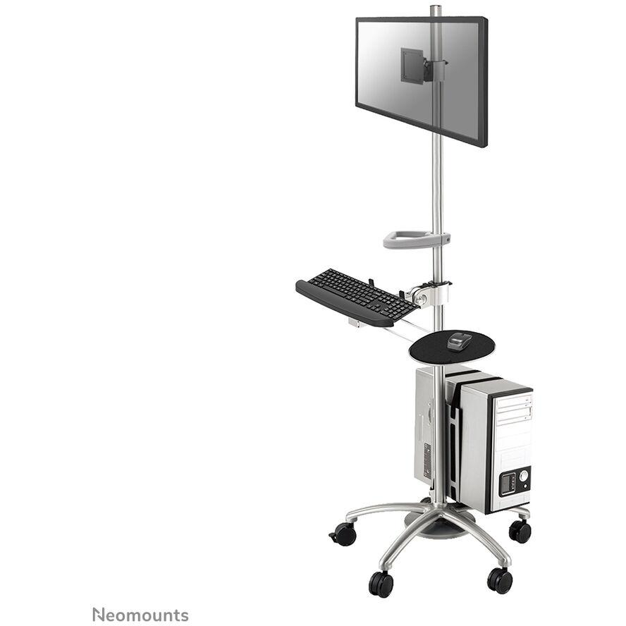 Neomounts FPMA-MOBILE1800 multimédia állvány és gurulóállvány Ezüst Gurulós multimédia állvány (FPMA-MOBILE1800)