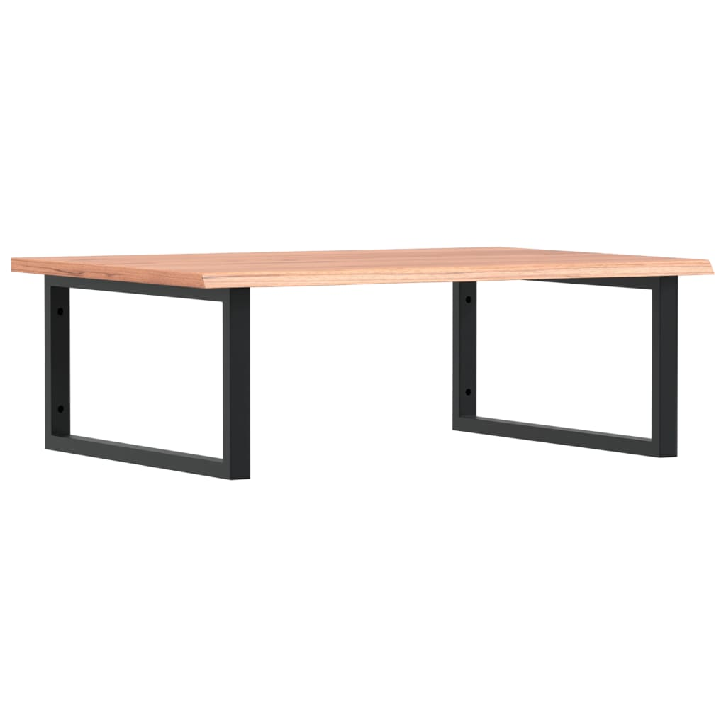 acél és tömör tölgyfa falra szerelhető mosdópolc (3302645)