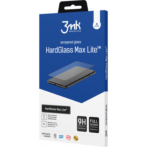 Samsung Galaxy S23 Kaljeno steklo, visoka trdnost 9H trdota, Hardglass Max Lite 3mk serija - crna