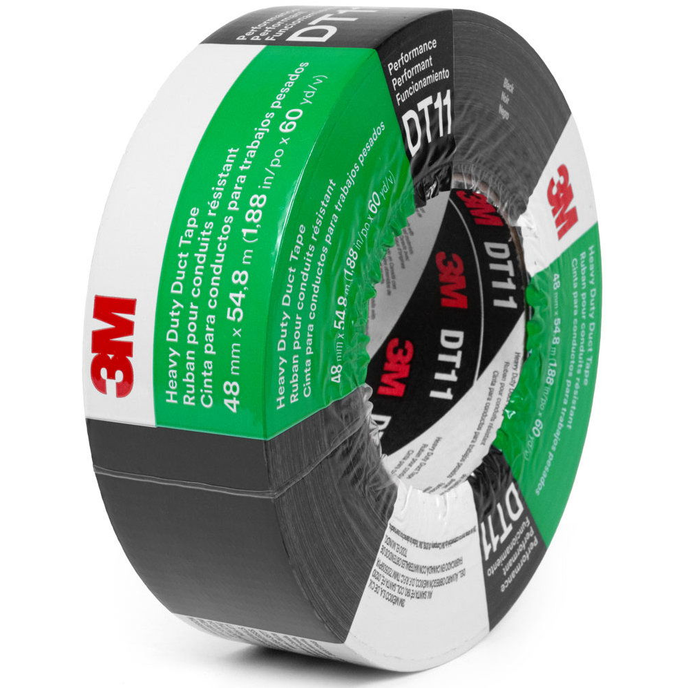 3M Heavy Duty Duct Tape DT11, 48 mm × 55 m, black (7100158377)