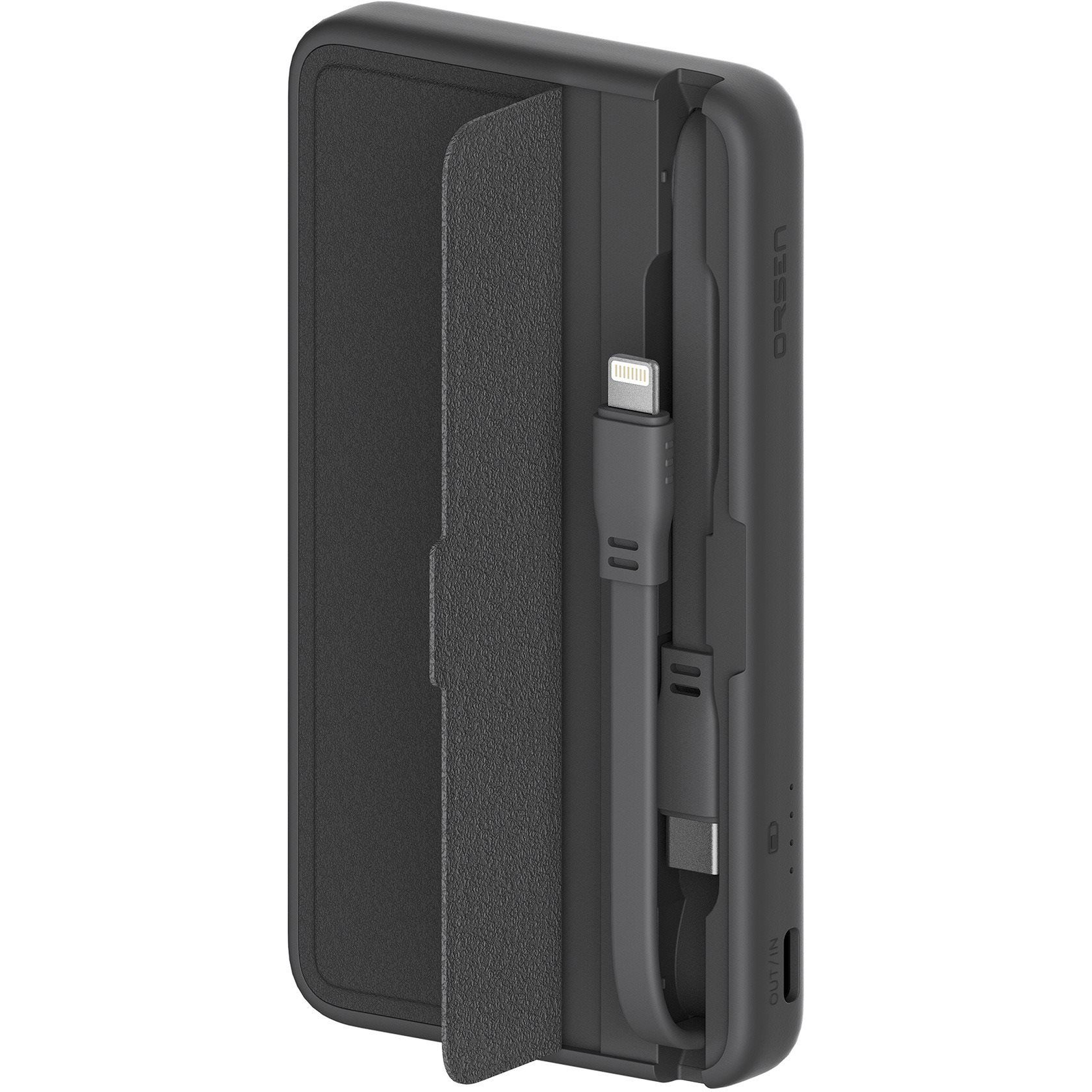 Eloop E57 10000mAh with Lightning and USB-C Cables Black (E57 Black)