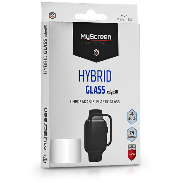MyScreen Apple Watch Series 6/SE (40 mm) üveg képernyővédő fólia - Protector Hybrid Glass Edge 3D - 1 db/csomag - fekete (LA-1879) (LA-1879)