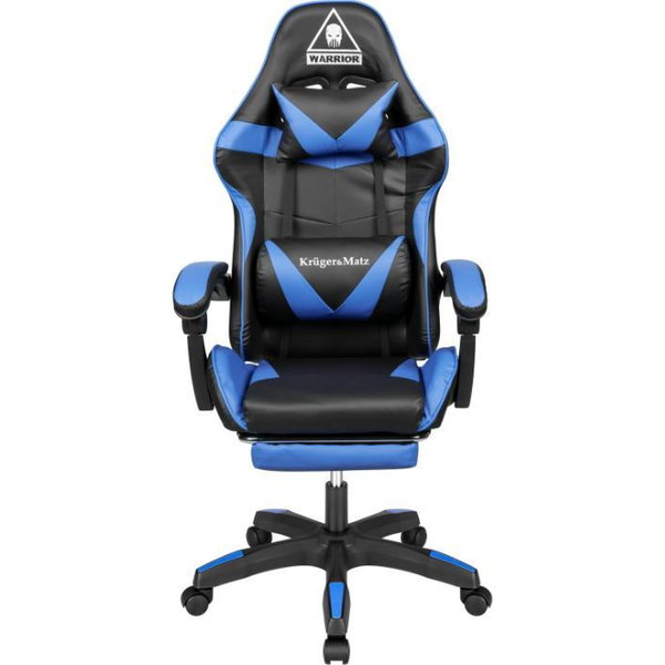 Kruger&Matz Warrior GX-150 Gamer Szék Lábtartóval Fekete-Kék