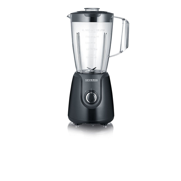 Блендер, Severin,, 600 W, Чаша 1.5 L, 2 скорости, Стъкло/пластмаса, Черен