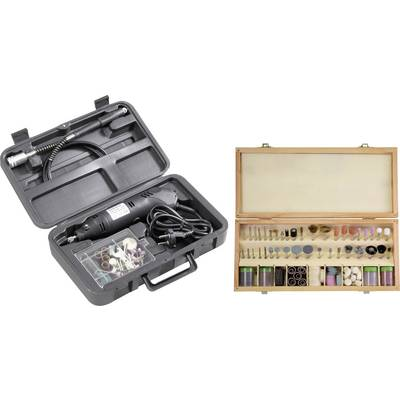 Basetech Mini fúrógép készlet 280 részes Többfunkciós szerszám Tartozékokkal, Hordtáskával 130 W