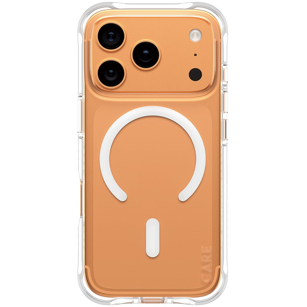 PanzerGlass CARE by ® Fashionable Case Samba Transparent w. White MagSafe iPhone 17 Pro mobiltelefon etui Cover