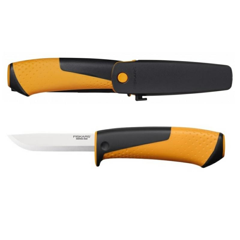 Fiskars 156017 általános kés tokba épített élezővel (1023618) (1023618)