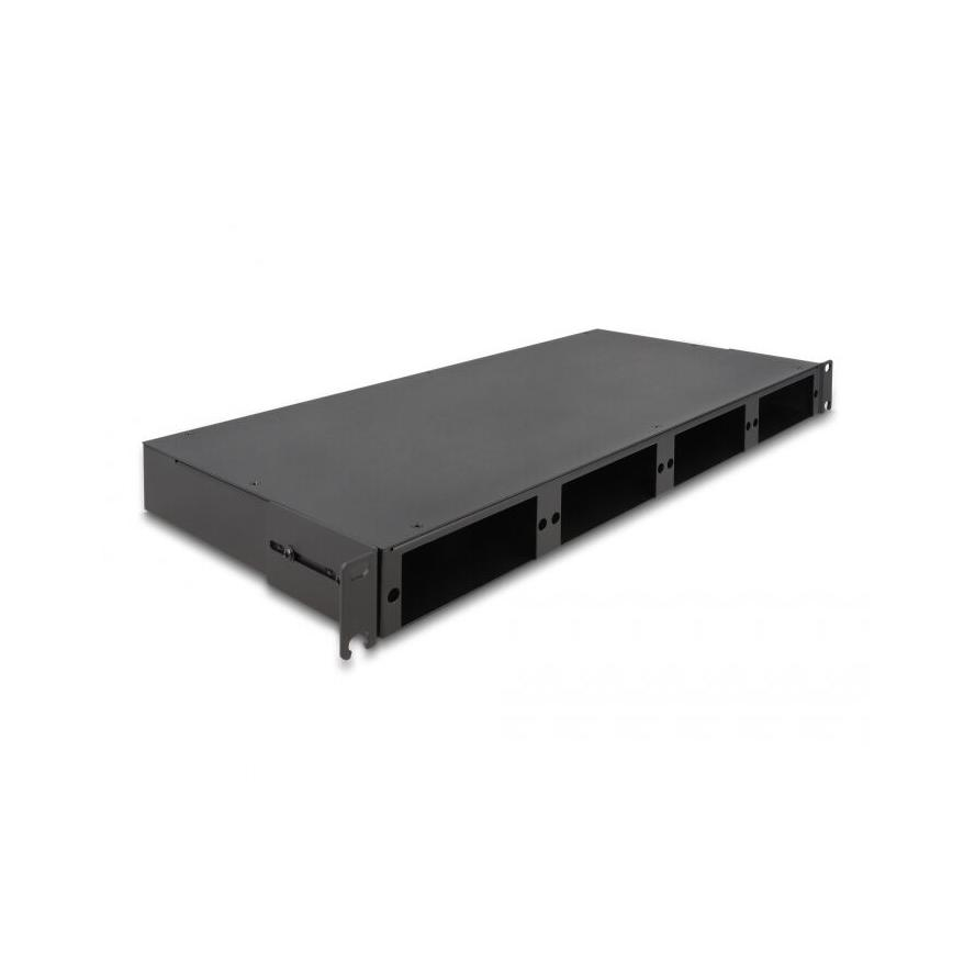 Delock 19 üvegszálas HD (nagy sűrűségű) Patch Panel 1U fekete (66924)