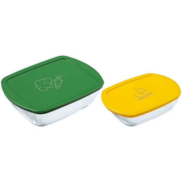 PYREX 913S568/7645 Ételtároló doboz szett, téglalap alakú, 2 db (3426470297585)