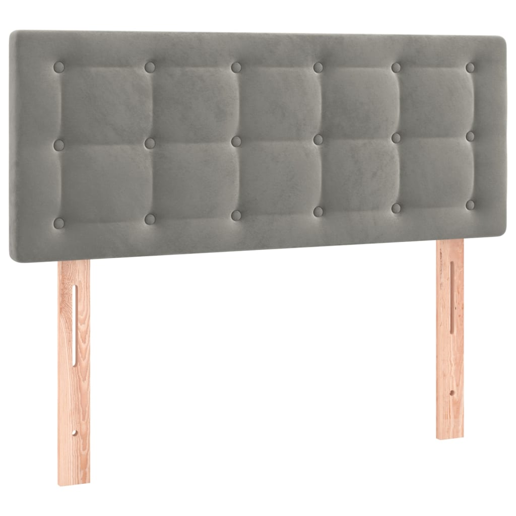 világosszürke bársony fejtámla 80 x 5 x 78/88 cm (346410)