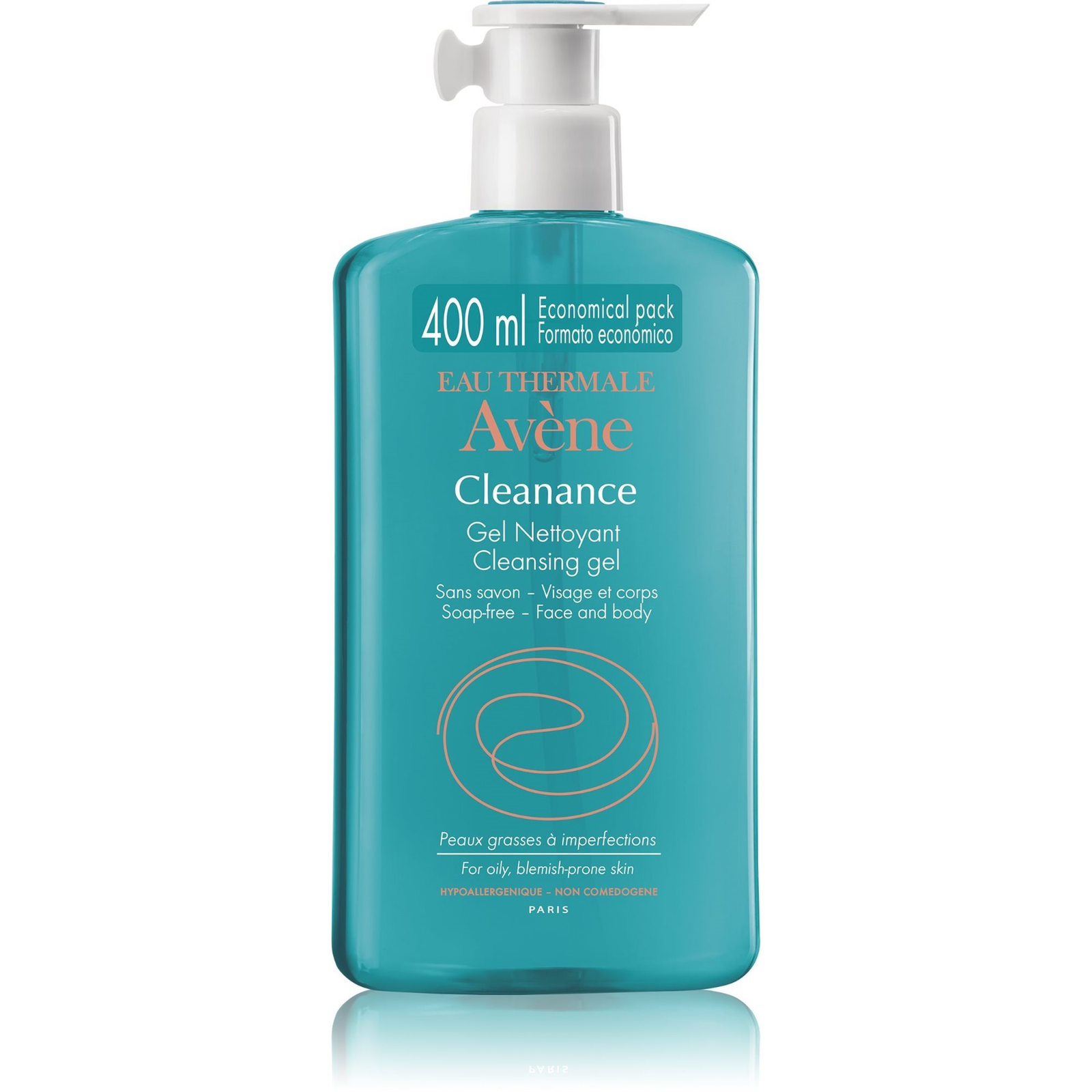 AVENE Cleanance Tisztító gél érzékeny, pattanásosodásra hajlamos bőrre 400 ml (3282770207774)
