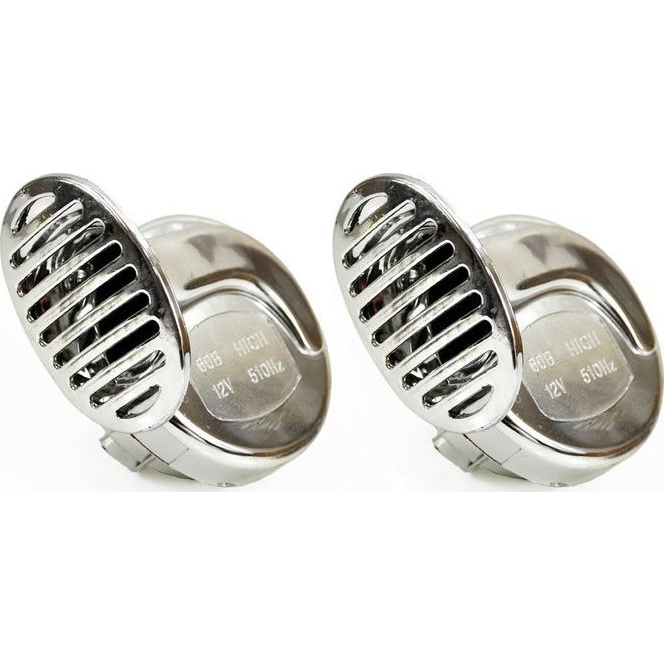 AMiO CHR-01 Kéttónusú Csigakürt Króm 2db 12V 110dB (0501715) (5799-uniw)