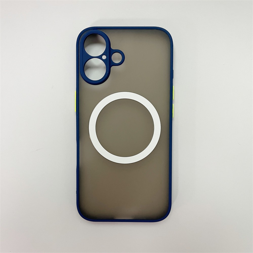 iPhone 16 mágneses műanyag tok, kék-zöld (CEL-MATTM-IPH16-BLG)