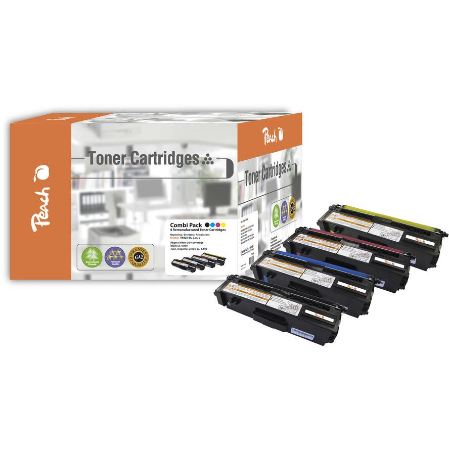 Peach 110956 toner 4 kusov Čierna, Azúrová, Purpurová, Žltá (PT306)