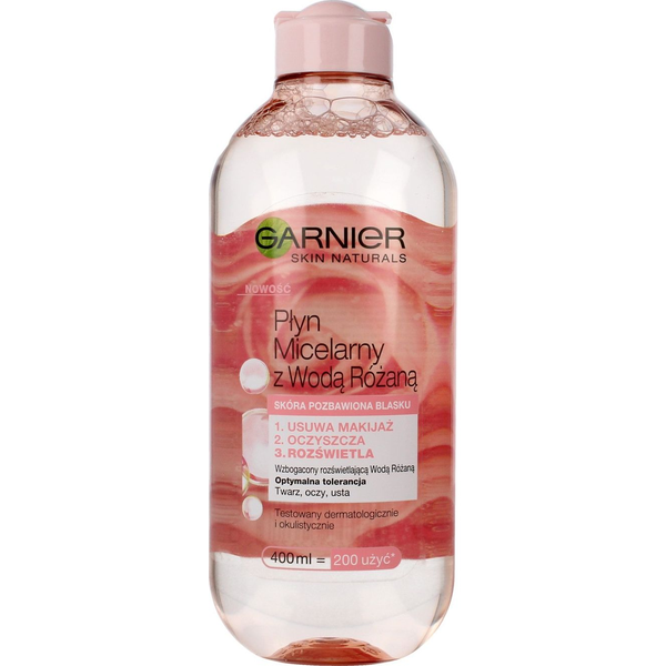 Garnier Skin Naturals Płyn micelarny z Wodą Różaną - cera pozbawiona blasku 400ml
