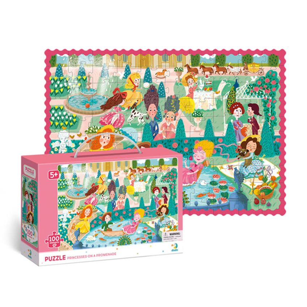 Vzdelávacie puzzle Princezná na prechádzke 100 dielikov.