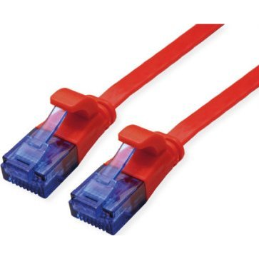 VALUE Patch kábel UTP CAT6a lapos kivitel, 0,5m, piros
