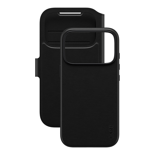 PanzerGlass CARE by ® Feature Case Tango Two-in-One Wallet w. MagSafe iPhone 17 Pro mobiltelefon etui Cover Sort
