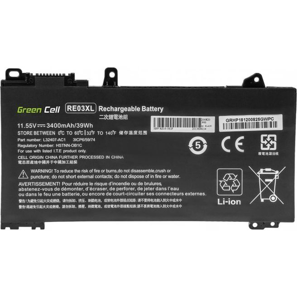 Green Cell HP181 Pro Laptop Akkumulátor / Akku RE03XL HP ProBook 430 G6 G7 440 G6 G7 445 G6 G7 450 G6 G7 455 G6 G7 445R G6 455R G6 