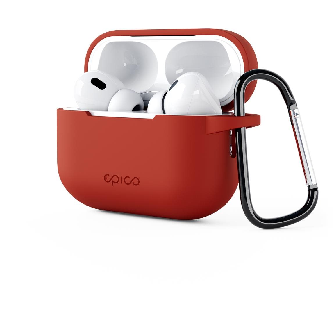 Epico Airpods Pro 2 piros szilikon tok karabinerrel (9911101400019)