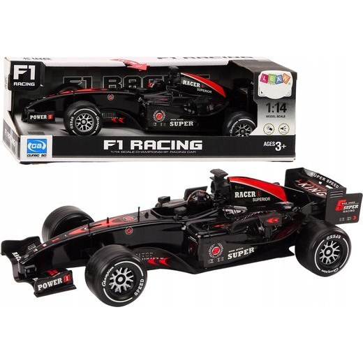 Lean Toys F1-Es Sportautó Versenyző 1:14 Méretarányú, Fekete Hangokkal