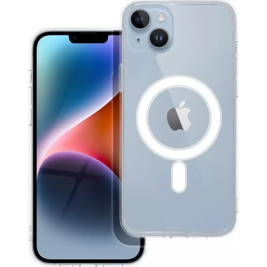 Magsafe szilikon tok Apple iPhone 14 Plus, átlátszó (CASEMAGSAFE31)