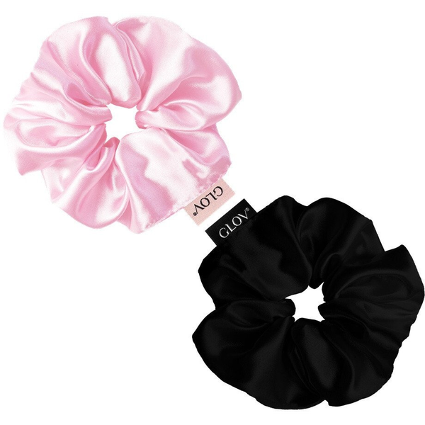 Glov Satin Scrunchies satynowe gumki do włosów S Pink/Black 2szt