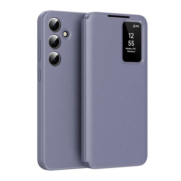 gigapack Tok álló (aktív FLIP, oldalra nyíló, Smart View Cover) LILA Samsung Galaxy A55 5G (SM-A556) " csomagolás" (GP-168495)