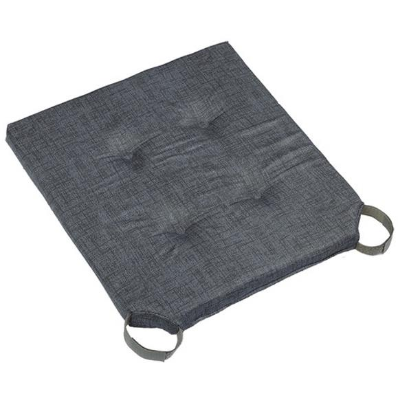 Bellatex seat cushion Ulla 620/047, smooth, 40 × 40 cm, graphite (10402)