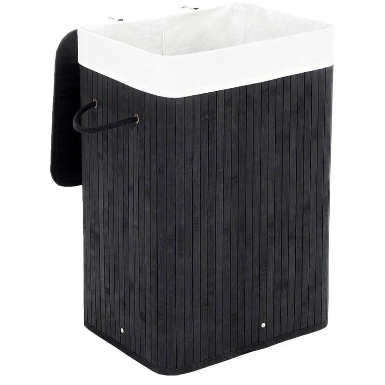 Songmics - bambusz, fekete, 72 l (LCB10B)