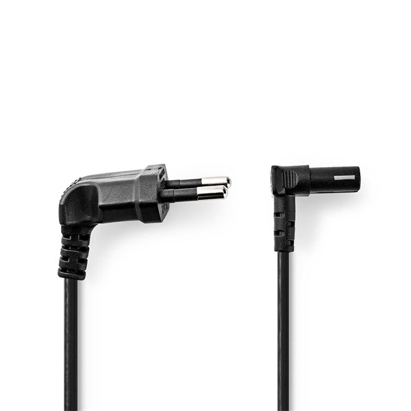 Nedis CEGL11075BK30 tápkábel IEC-320-C1, 90°-os szögben hajlított, 3m (CEGL11075BK30)