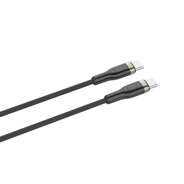 Fixed USB-C apa - USB-C apa Töltő kábel - Fekete (2m)