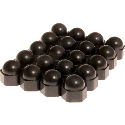 Kerékanya sapka készlet 19 mm 20 db, műanyag, fekete, HP Autozubehör (82928)