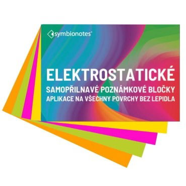SYMBIO Symbionotes - 70 x 100mm, elektrosztatikus, 4 színű MIX, 100db (5907618172530)