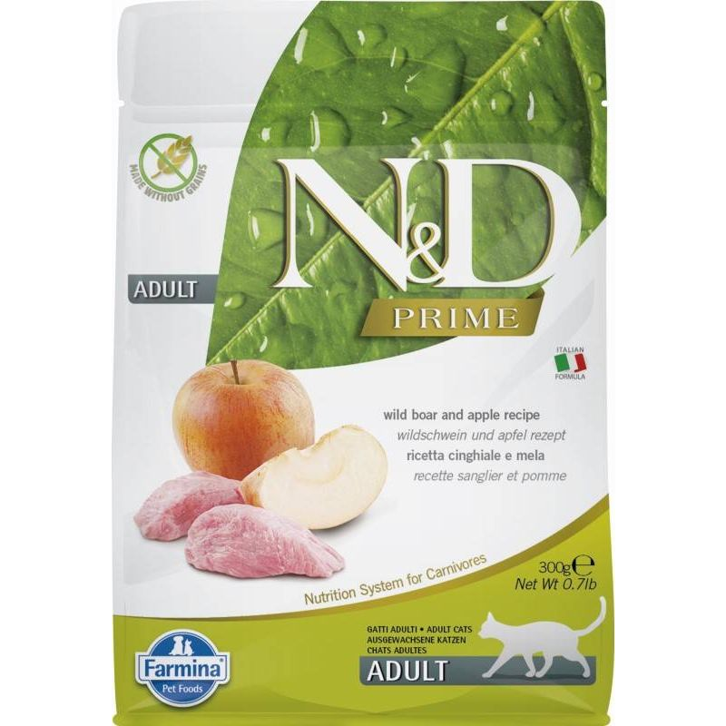 N&D Cat Prime vaddisznó&alma adult 300g (77930)