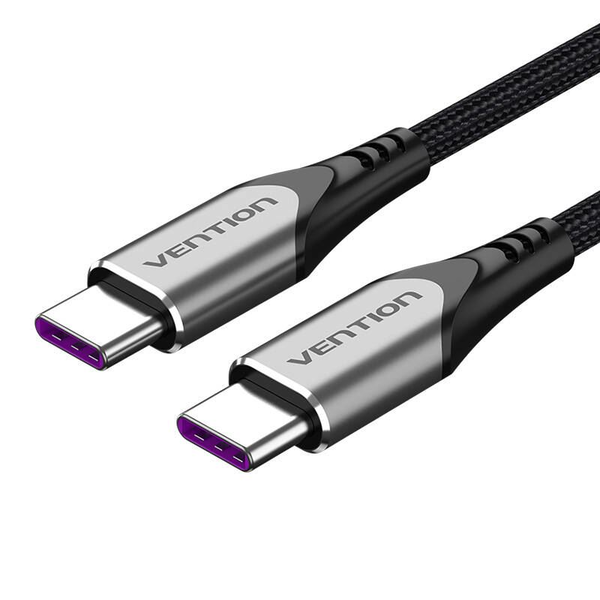 Vention USB-C 2.0 kábel 5A 0,5m szürke (TAEHD) (TAEHD)