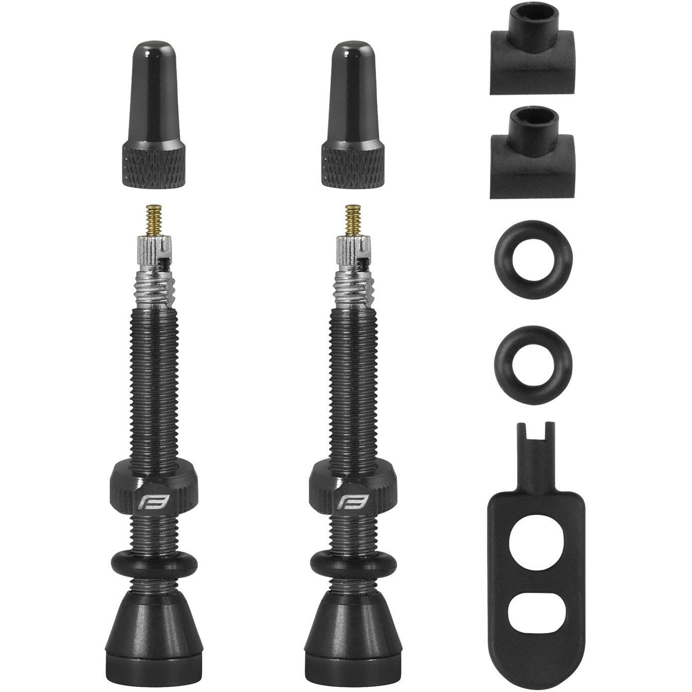 Force, tömlő nélküli rendszerhez 2xFV 44 mm, fekete (8592627111143)