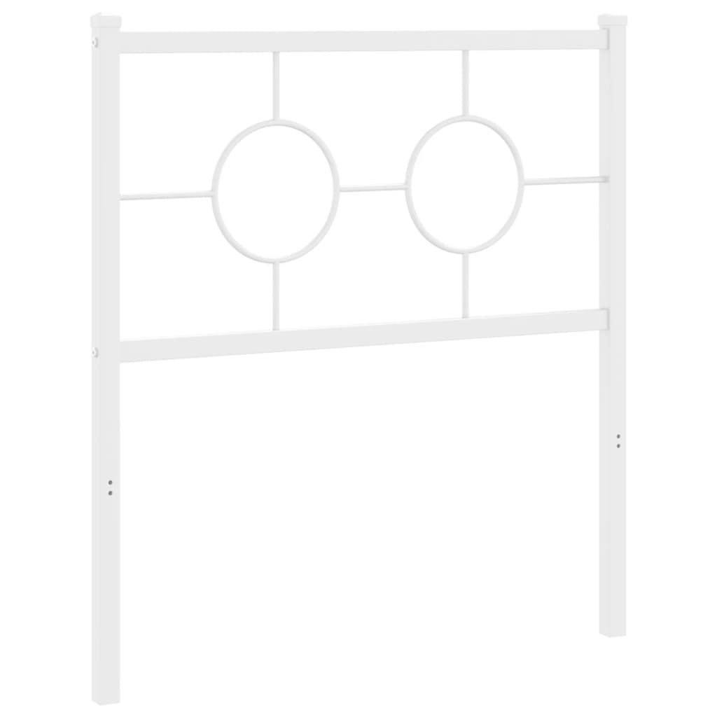 fehér fém fejtámla 75 cm (376301)