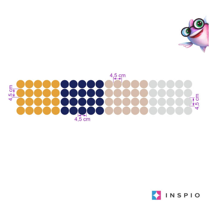 Pöttyös matricák mustár- és rózsaszínben (9526f)