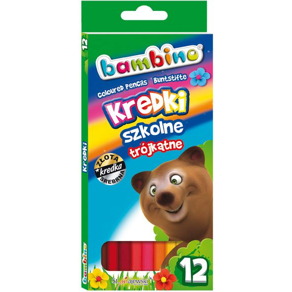 Bambino: Háromszögletű színesceruza készlet 12db (5903235002038)