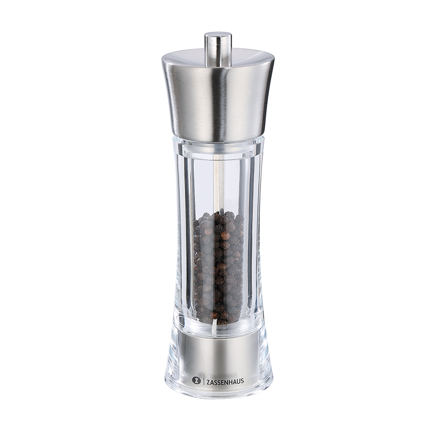 Zassenhaus Aachen Acryl/Edelstahl Borsőrlő - 18 cm (35308)