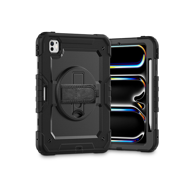 Калъф за таблет, TECH-PROTECT Solid360, за iPad Pro 11 5/2024, удароустойчив, със стойка, черен