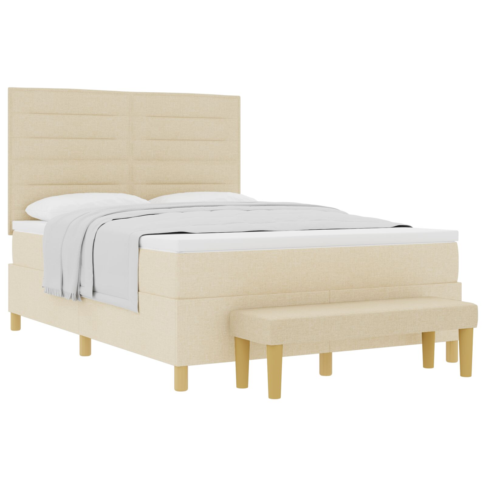 Boxspring Ágy Matraccal és Pad Krisztály 160x200 cm Szövet (3344238)