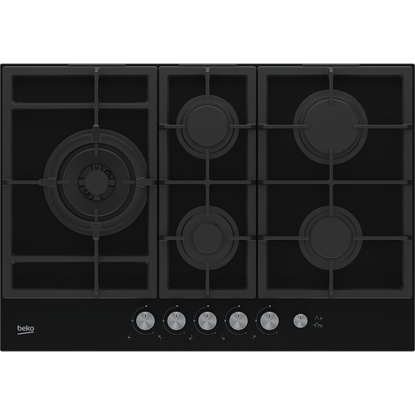 Beko HILL 75235 S kogeplade Sort Indbygget 75 cm Gaskomfur 5 zone(s)